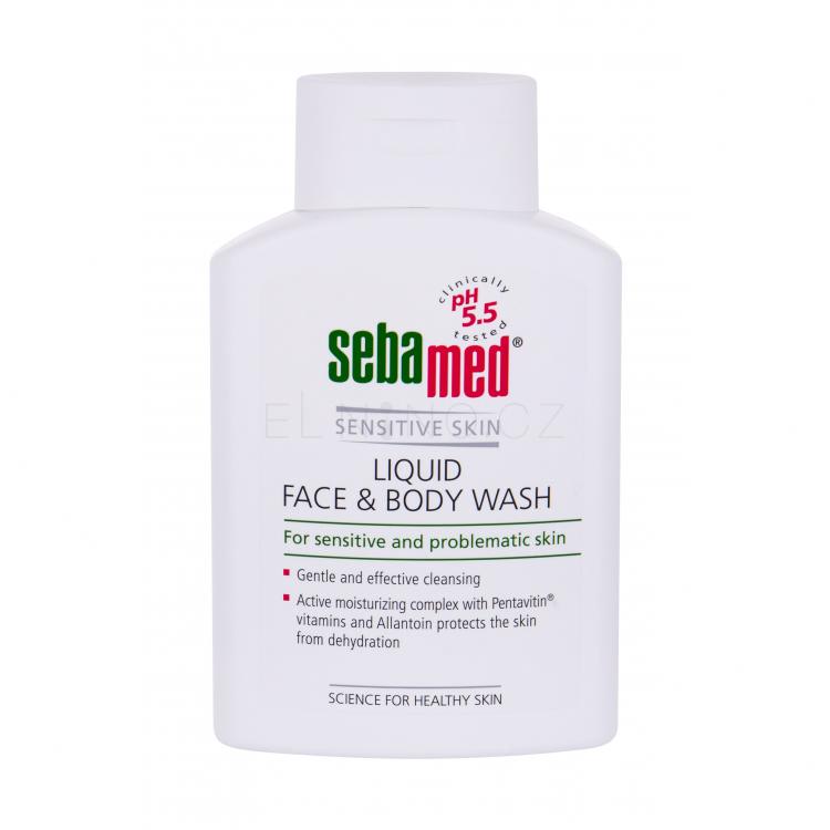 SebaMed Sensitive Skin Face &amp; Body Wash Tekuté mýdlo pro ženy 200 ml
