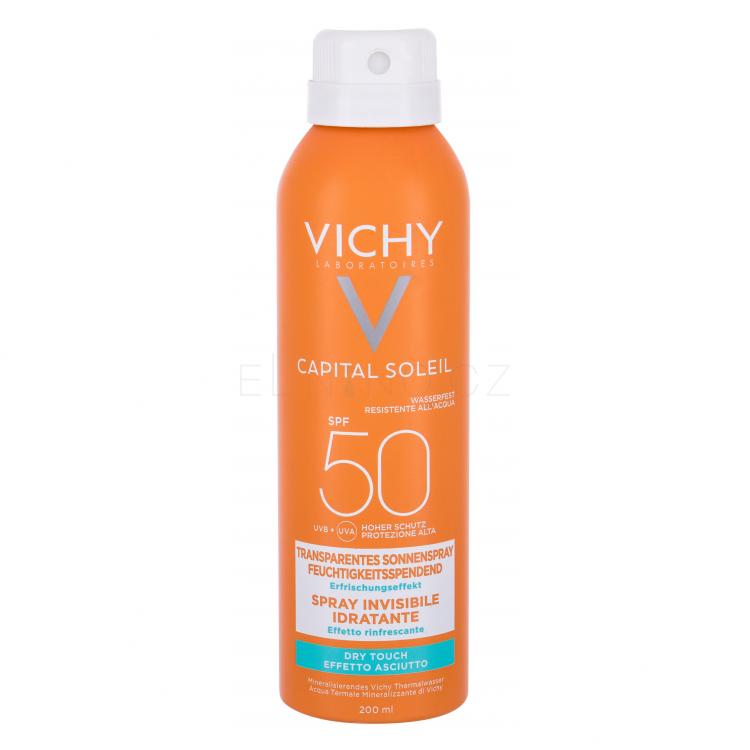 Vichy Capital Soleil Invisible Hydrating Mist SPF50 Opalovací přípravek na tělo pro ženy 200 ml