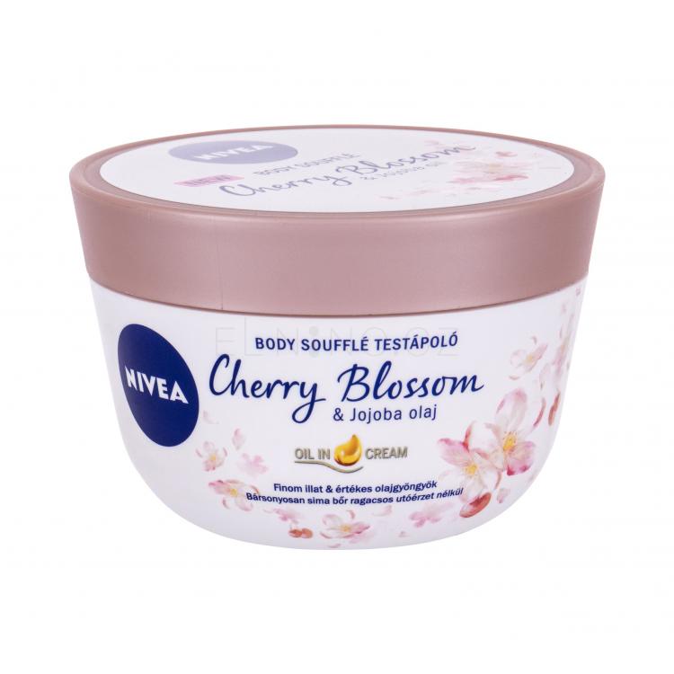 Nivea Body Soufflé Cherry Blossom &amp; Jojoba Oil Tělový krém pro ženy 200 ml