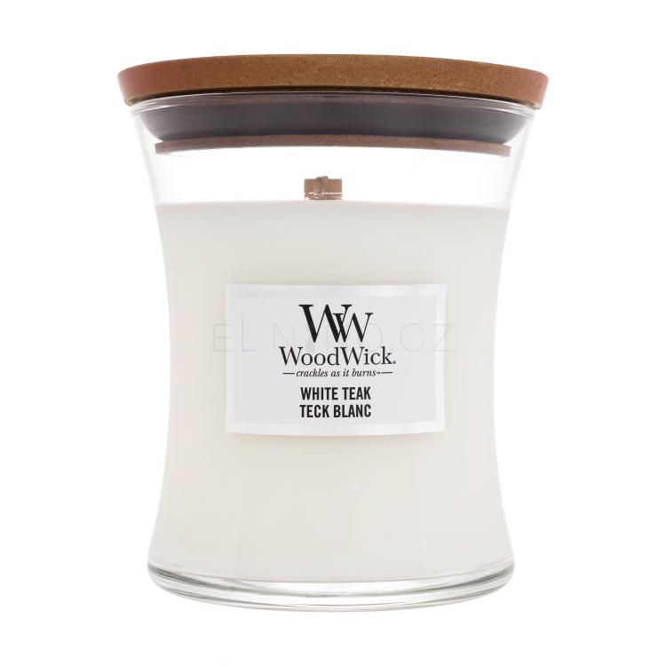 WoodWick White Teak Vonná svíčka 275 g