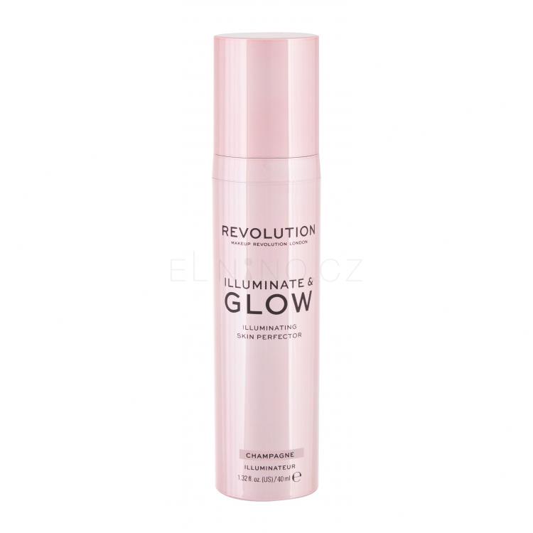 Makeup Revolution London Glow &amp; Illuminate Rozjasňovač pro ženy 40 ml Odstín Champagne