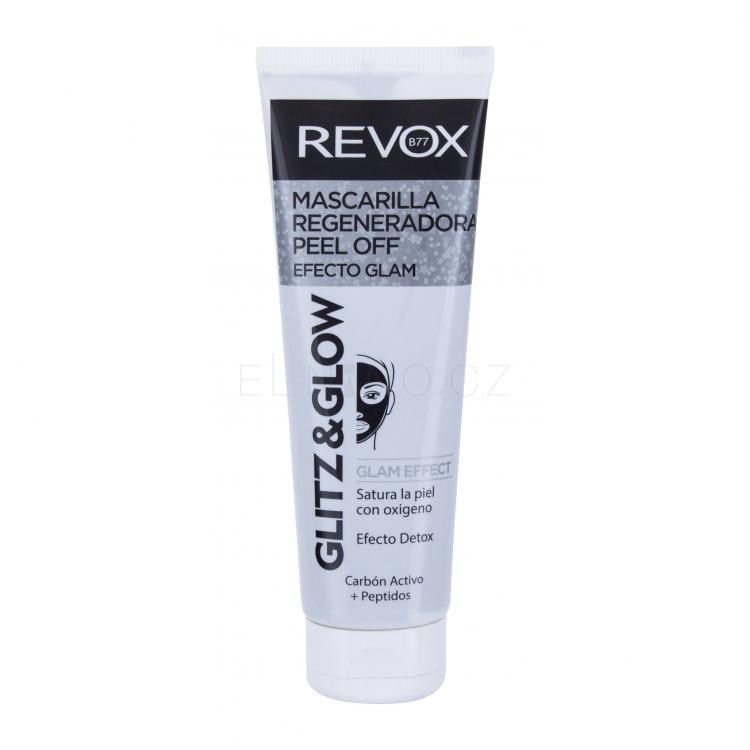 Revox Glitz &amp; Glow Black Regenerating Pleťová maska pro ženy 80 ml