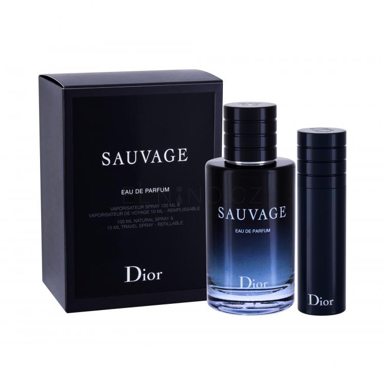 Christian Dior Sauvage Dárková kazeta parfémovaná voda 100 ml + parfémovaná voda 10 ml naplnitelný