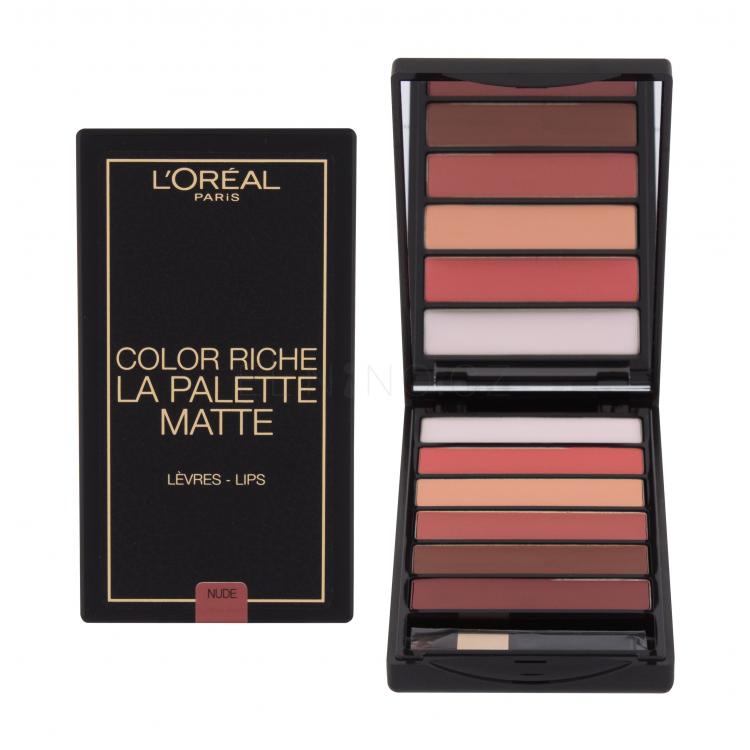 L&#039;Oréal Paris Color Riche La Palette Matte Rtěnka pro ženy 6 g Odstín Nude