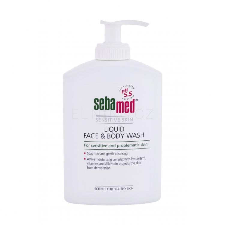 SebaMed Sensitive Skin Face &amp; Body Wash Tekuté mýdlo pro ženy 300 ml