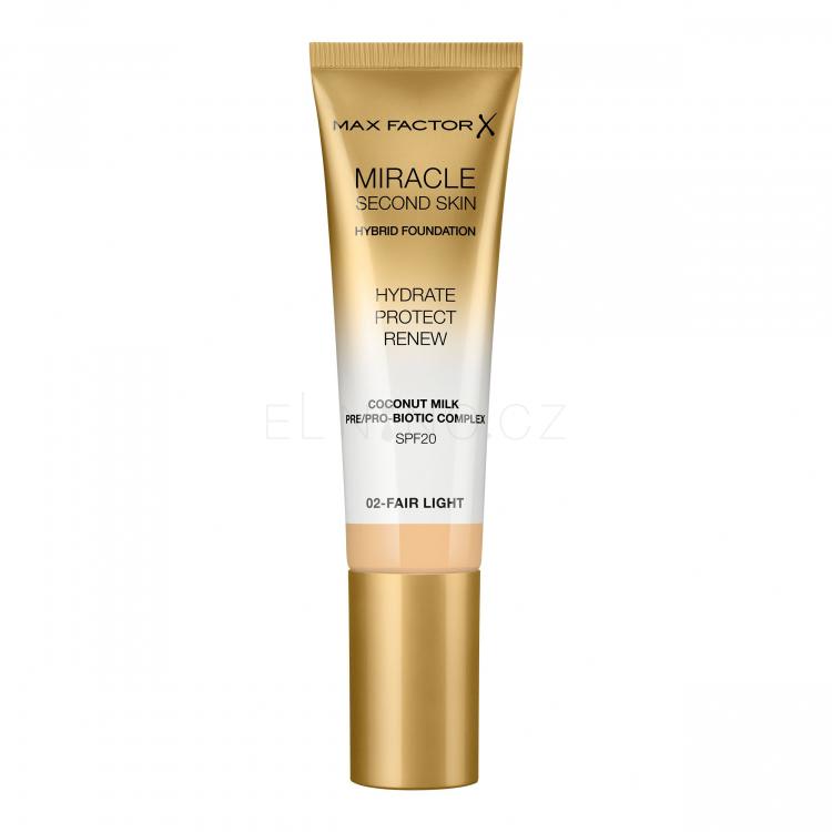 Max Factor Miracle Second Skin SPF20 Make-up pro ženy 30 ml Odstín 02 Fair Light