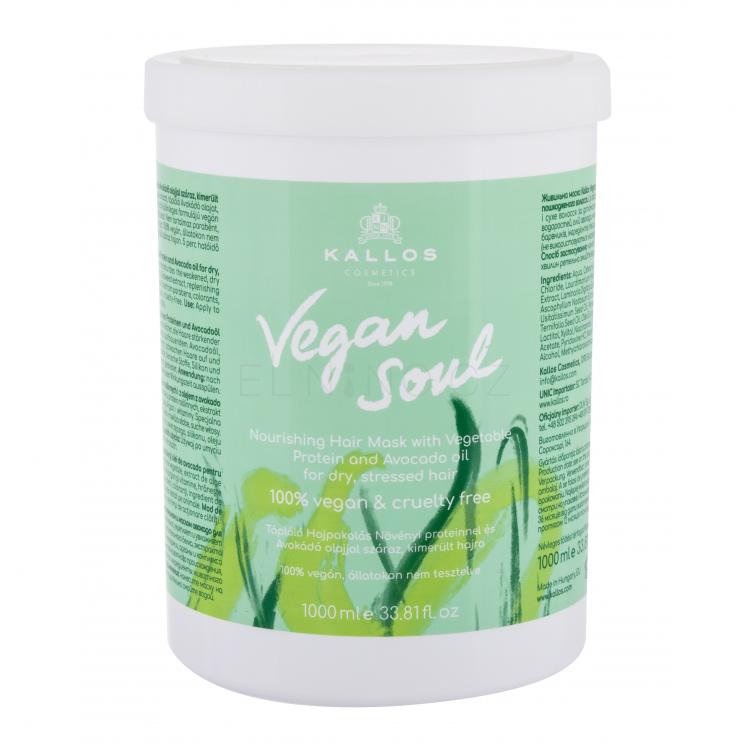 Kallos Cosmetics Vegan Soul Nourishing Maska na vlasy pro ženy 1000 ml