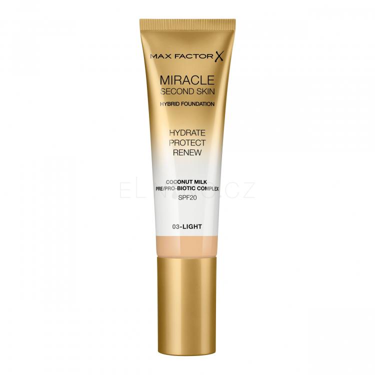 Max Factor Miracle Second Skin SPF20 Make-up pro ženy 30 ml Odstín 03 Light