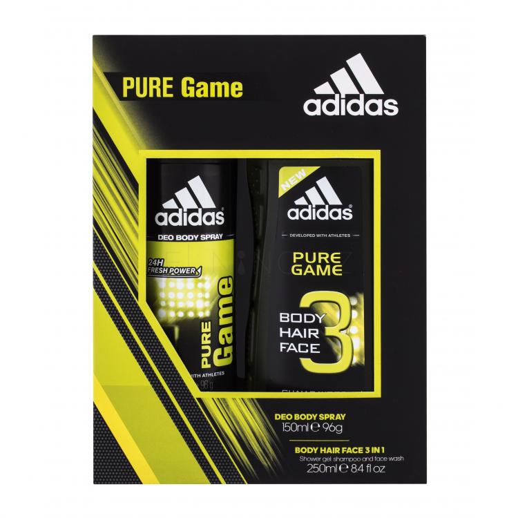 Adidas Pure Game Dárková kazeta deodorant 150 ml + sprchový gel 250 ml