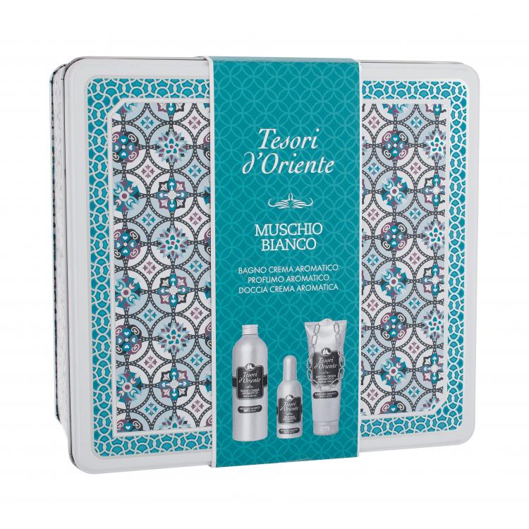 Tesori d´Oriente Muschio Bianco Dárková kazeta parfémovaná voda 100 ml + sprchový krém 250 ml + pěna do koupele 500 ml