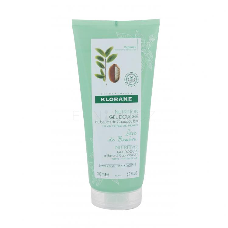 Klorane Organic Cupuaçu Bamboo Sap Nourishing Sprchový gel pro ženy 200 ml