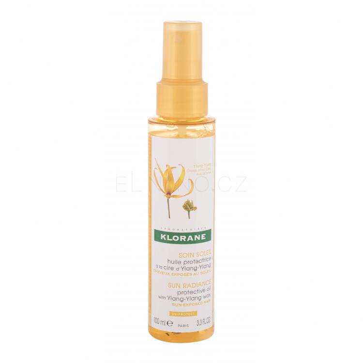 Klorane Ylang-Ylang Wax Sun Radiance Protective Oil Olej na vlasy pro ženy 100 ml