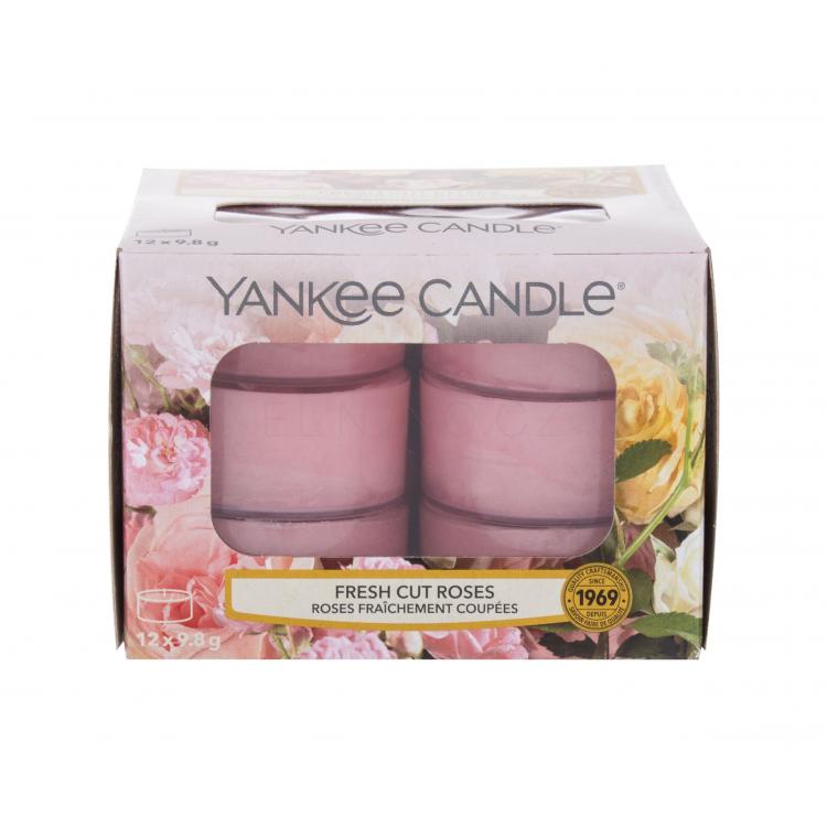 Yankee Candle Fresh Cut Roses Vonná svíčka 117,6 g