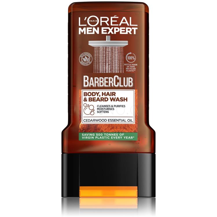 L&#039;Oréal Paris Men Expert Barber Club Body, Hair &amp; Beard Wash Sprchový gel pro muže 300 ml