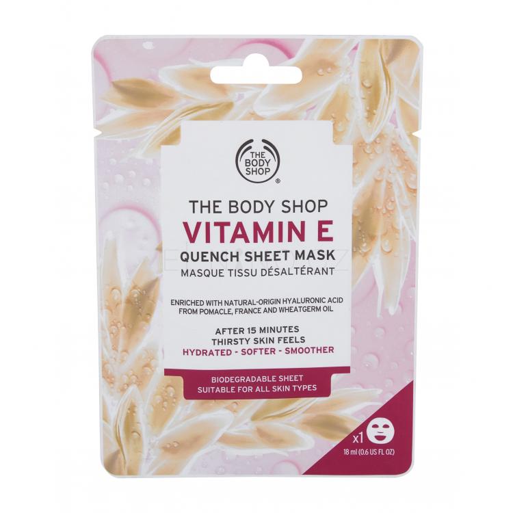 The Body Shop Vitamin E Quench Sheet Mask Pleťová maska pro ženy 18 ml