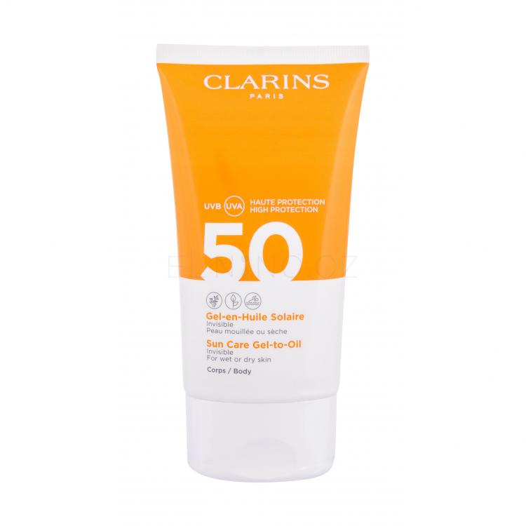 Clarins Sun Care Gel-to-Oil SPF50 Opalovací přípravek na tělo pro ženy 150 ml tester