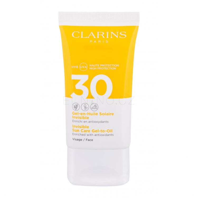 Clarins Sun Care Invisible Gel-to-Oil SPF30 Opalovací přípravek na obličej pro ženy 50 ml tester