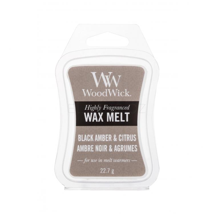 WoodWick Black Amber &amp; Citrus Vonný vosk 22,7 g