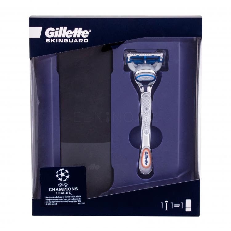 Gillette Skinguard UEFA Dárková kazeta holicí strojek s jednou hlavicí 1 ks + pouzdro