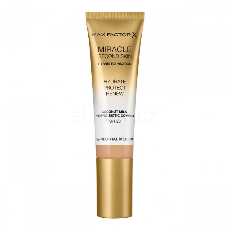 Max Factor Miracle Second Skin SPF20 Make-up pro ženy 30 ml Odstín 07 Neutral Medium