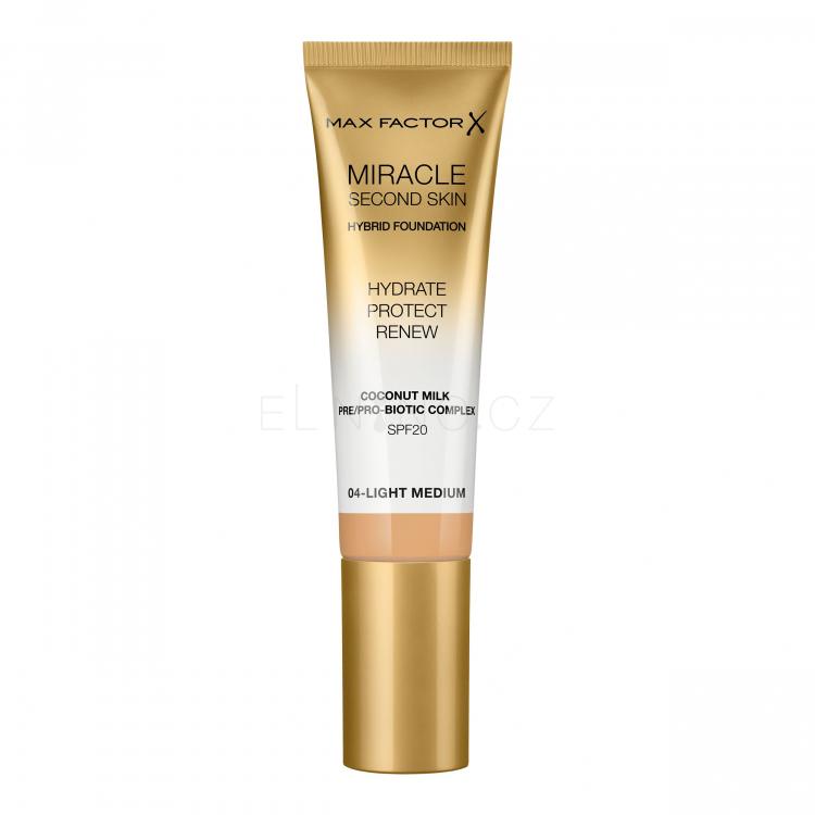 Max Factor Miracle Second Skin SPF20 Make-up pro ženy 30 ml Odstín 04 Light Medium