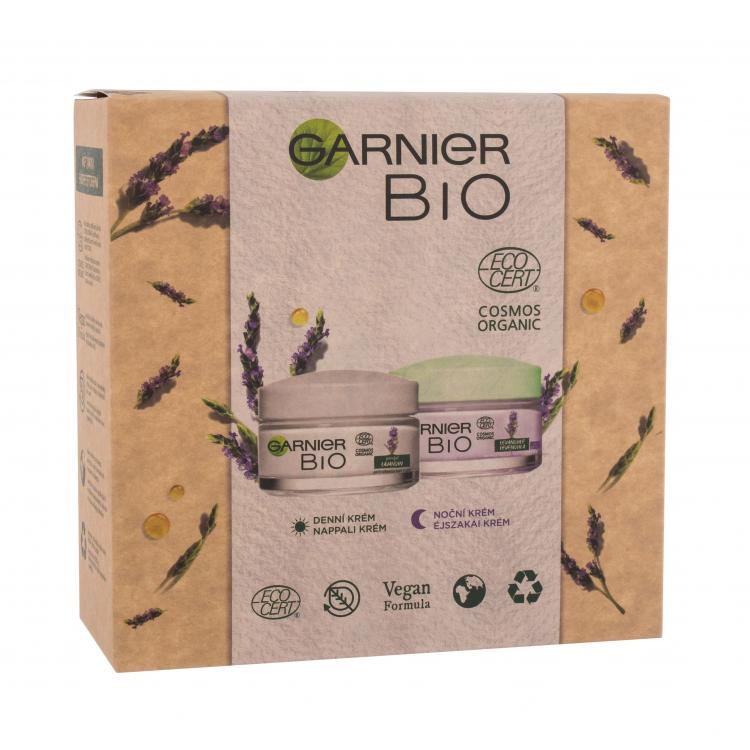 Garnier Bio Lavender Dárková kazeta denní pleťový krém Bio Anti-Wrinkle Day Care 50 ml + noční pleťový krém Bio Anti-Wrinkle Night Care 50 ml