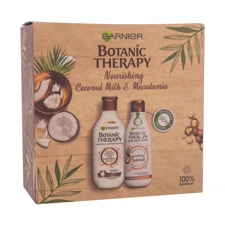 Garnier Botanic Therapy Coconut Milk &amp; Macadamia Dárková kazeta šampon Botanic Therapy Nourishing Shampoo 250 ml + maska na vlasy Botanic Therapy Nourishing Mask 250 ml
