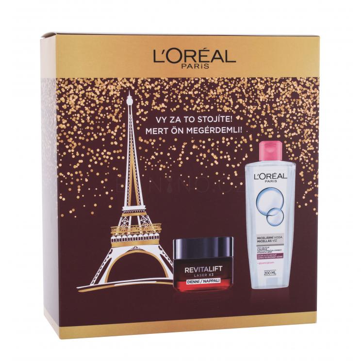 L&#039;Oréal Paris Revitalift Laser X3 Dárková kazeta denní pleťový krém Revitalift Laser X3 50 ml + micelární voda 200 ml