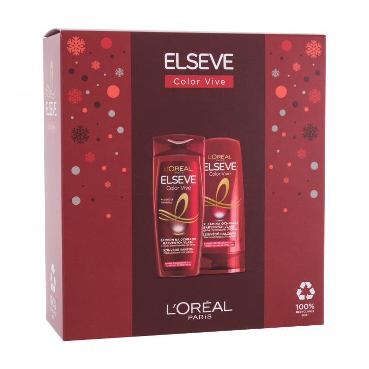 L&#039;Oréal Paris Elseve Color-Vive Dárková kazeta šampon Elseve Color Vive 250 ml + balzám na vlasy Elseve Color Vive 200 ml