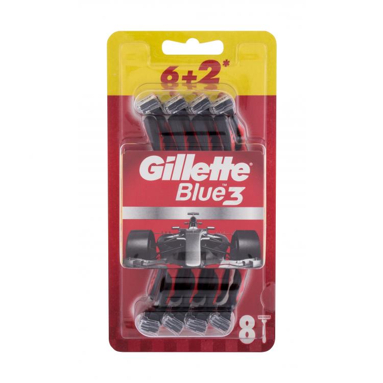 Gillette Blue3 Red Holicí strojek pro muže 8 ks