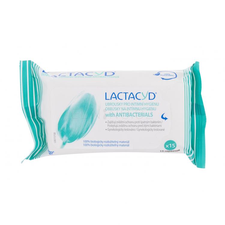 Lactacyd Pharma Antibacterial Cleansing Wipes Intimní hygiena pro ženy 15 ks