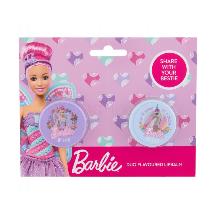 Barbie Barbie Duo Dárková kazeta balzám na rty Barbie + balzám na rty Unicorn