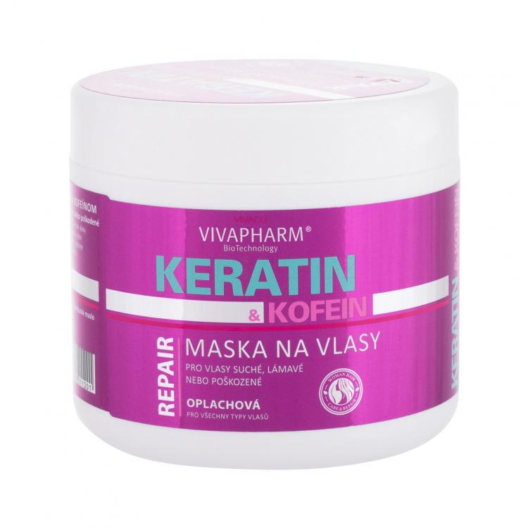 Vivaco VivaPharm Keratin &amp; Caffeine Maska na vlasy pro ženy 600 ml