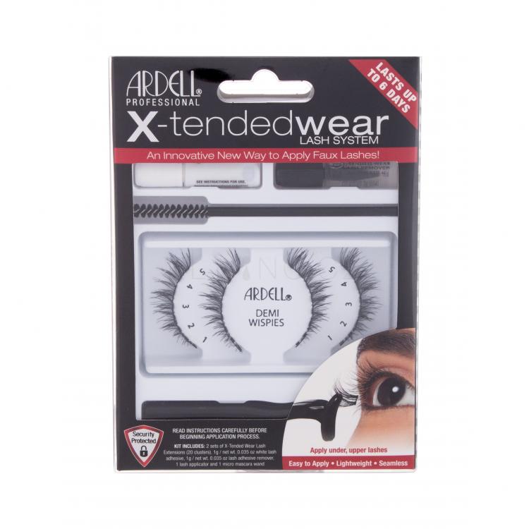Ardell X-Tended Wear Lash System Demi Wispies Umělé řasy pro ženy Odstín Black Set