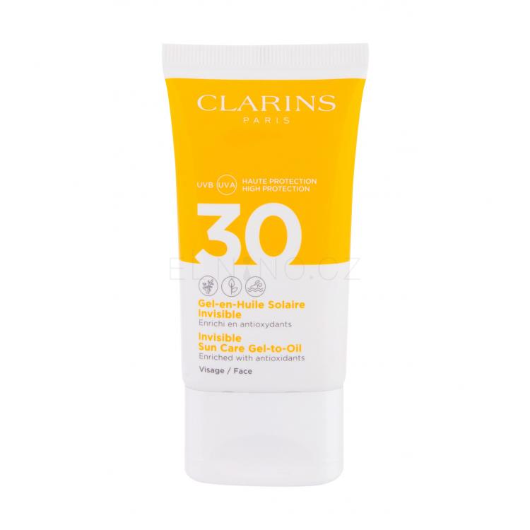 Clarins Sun Care Invisible Gel-to-Oil SPF30 Opalovací přípravek na obličej pro ženy 50 ml