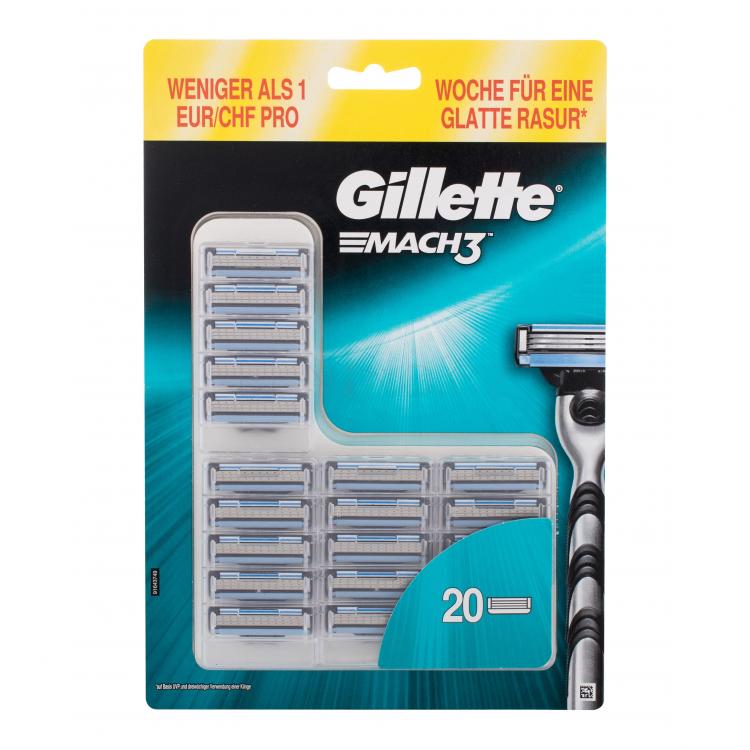 Gillette Mach3 Náhradní břit pro muže 20 ks