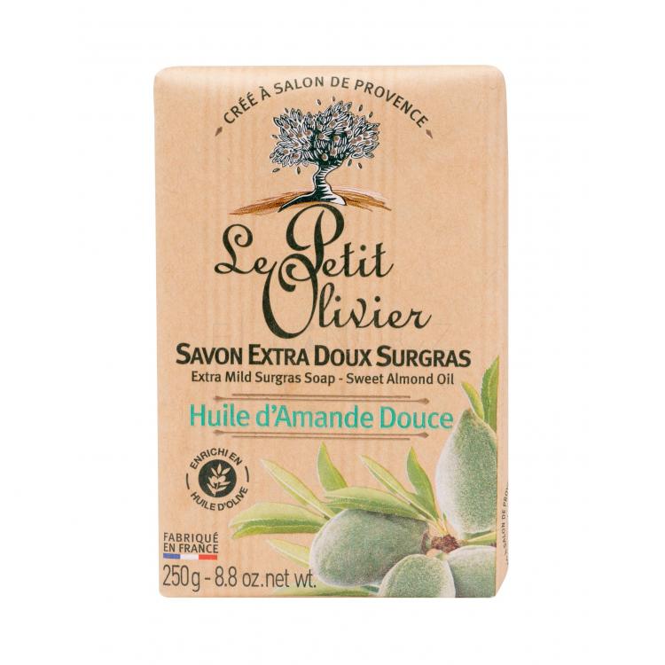 Le Petit Olivier Almond Oil Extra Mild Surgras Soap Tuhé mýdlo pro ženy 250 g