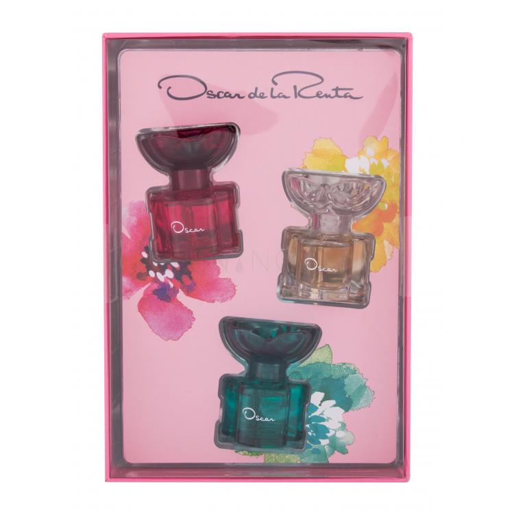 Oscar de la Renta Mini Set Dárková kazeta parfémovaná voda Esprit D´Oscar 7,5 ml + toaletní voda Jasmine 7,5 ml + toaletní voda Rose 7,5 ml