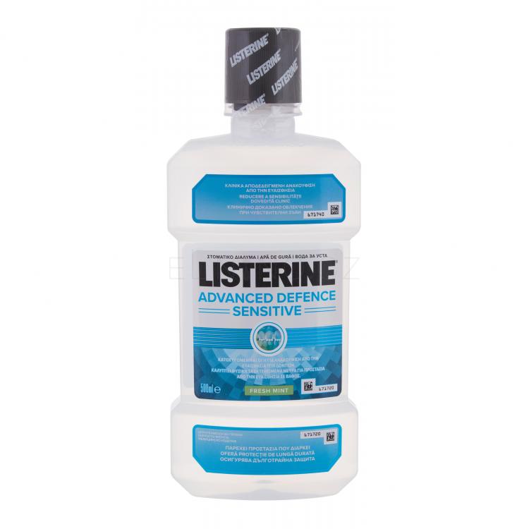 Listerine Advanced Defence Sensitive Fresh Mint Mouthwash Ústní voda 500 ml