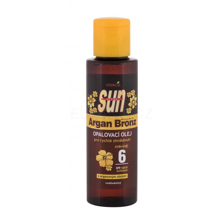 Vivaco Sun Argan Bronz Suntan Oil SPF6 Opalovací přípravek na tělo 100 ml