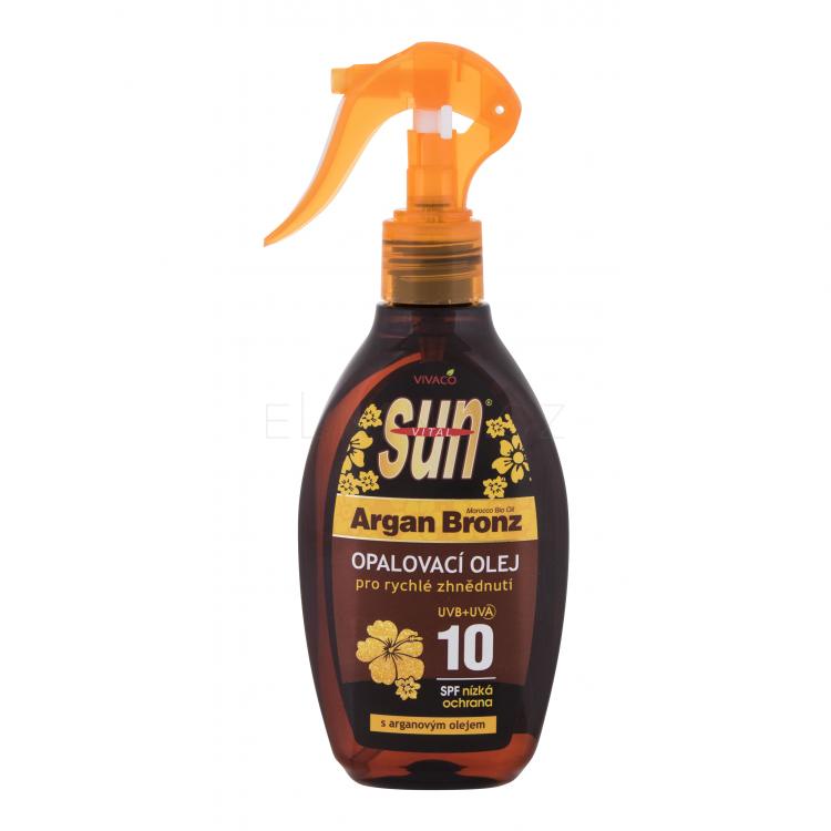 Vivaco Sun Argan Bronz Suntan Oil SPF10 Opalovací přípravek na tělo 200 ml