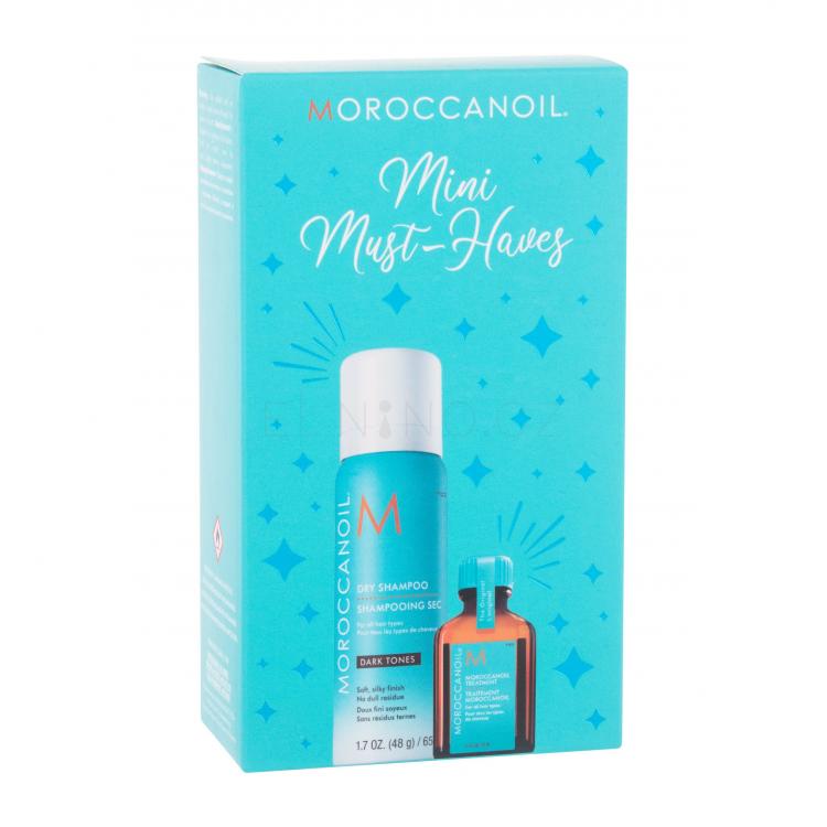 Moroccanoil Mini Must-Haves Dárková kazeta olej na vlasy Treatment 15 ml + suchý šampon Dry Shampoo Dark Tones 65 ml