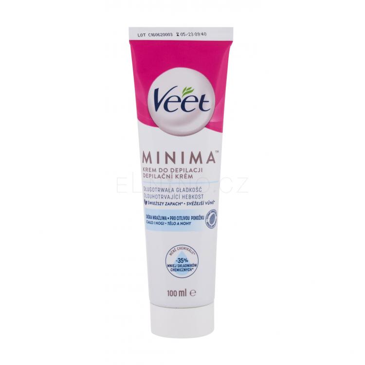 Veet Minima Hair Removal Cream Sensitive Skin Depilační přípravek pro ženy 100 ml