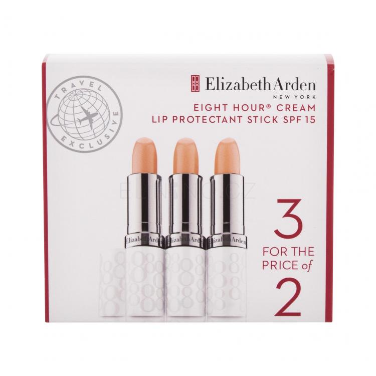 Elizabeth Arden Eight Hour Cream Lip Protectant Stick SPF15 Dárková kazeta balzám na rty Eight Hour Cream Lip Protectant Stick SPF15 3 x 3,7 g