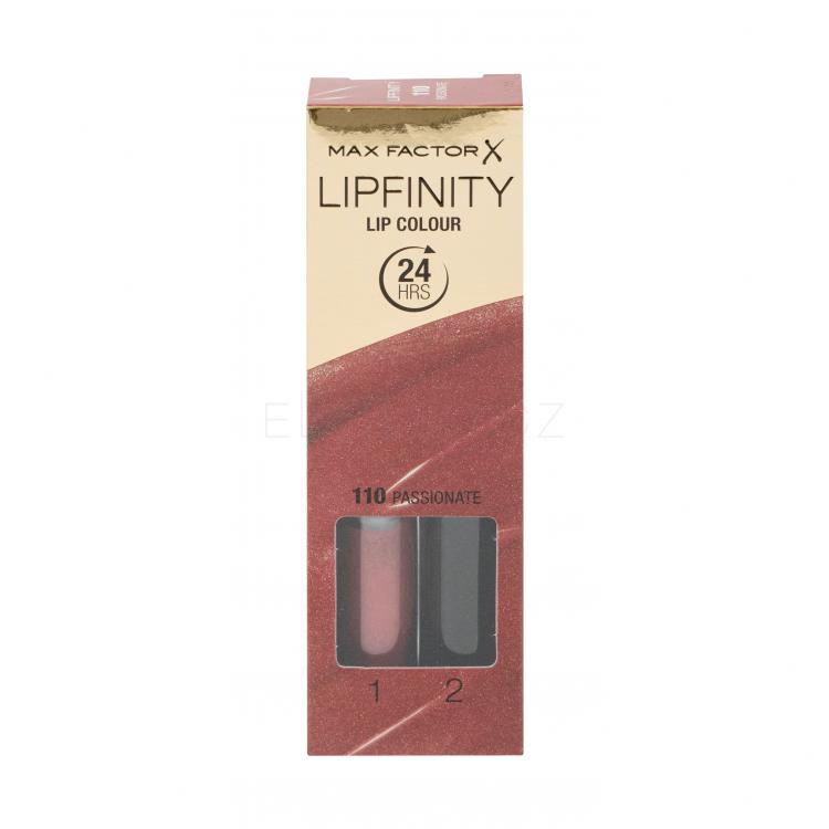 Max Factor Lipfinity 24HRS Lip Colour Rtěnka pro ženy 4,2 g Odstín 110 Passionate poškozená krabička