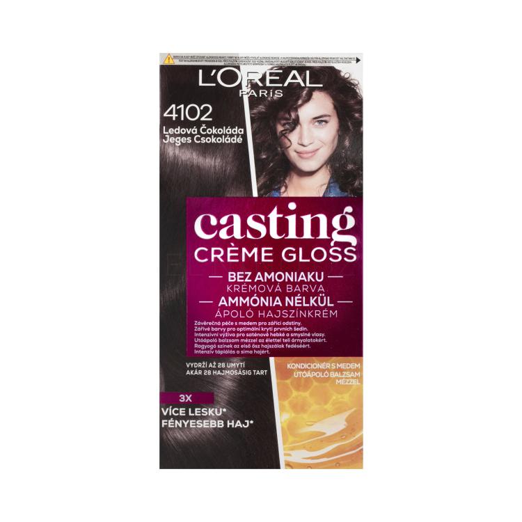 L&#039;Oréal Paris Casting Creme Gloss Barva na vlasy pro ženy 48 ml Odstín 4102 Iced Chocolate