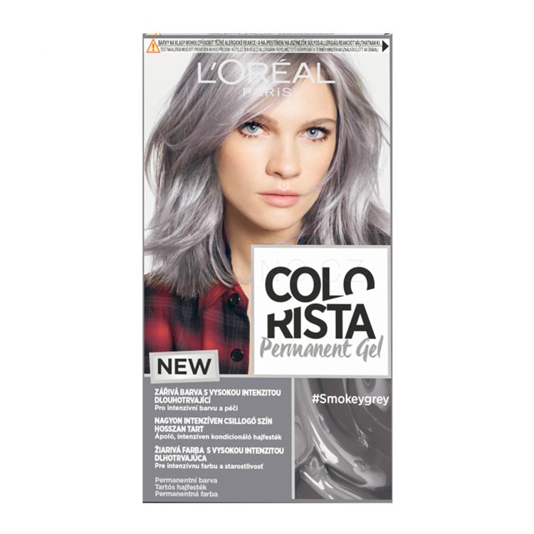 L&#039;Oréal Paris Colorista Permanent Gel Barva na vlasy pro ženy 60 ml Odstín Smokey Grey