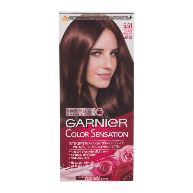 Garnier Color Sensation Barva na vlasy pro ženy 40 ml Odstín 5,51 Dark Ruby