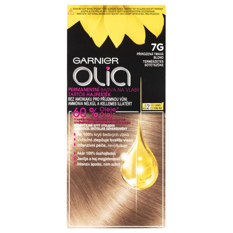 Garnier Olia Permanent Hair Color Barva na vlasy pro ženy 50 g Odstín 7G Dark Greige