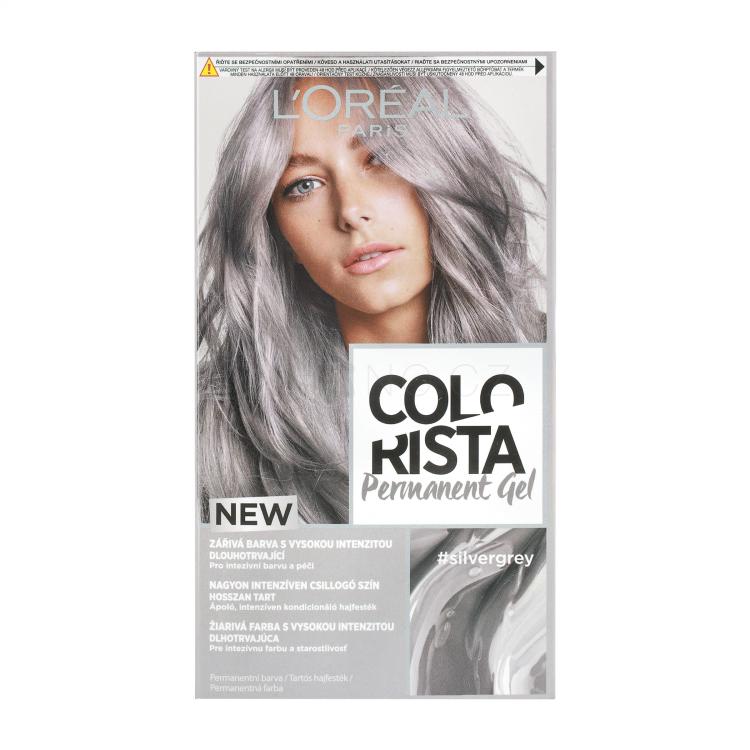 L&#039;Oréal Paris Colorista Permanent Gel Barva na vlasy pro ženy 60 ml Odstín Silver Grey